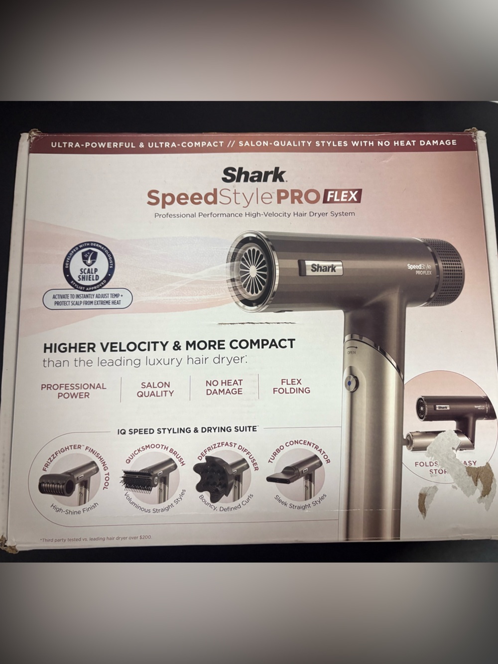 Shark SpeedStyle PRO FLEX Hair Dryer - Metallic Gray